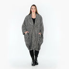 AKH Fashion 7164 Manteau, Noir et blanc