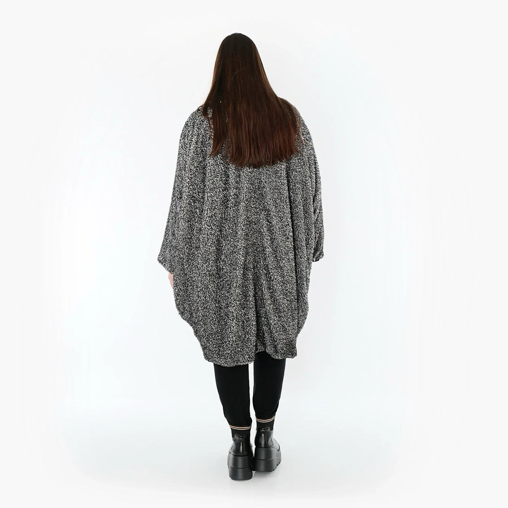 AKH Fashion 7164 Manteau, Noir et blanc