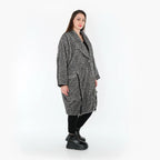 AKH Fashion 7164 Manteau, Noir et blanc