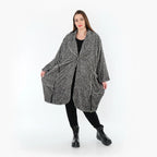 AKH Fashion 7164 Manteau, Noir et blanc