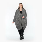AKH Fashion 7164 Manteau, Noir et blanc