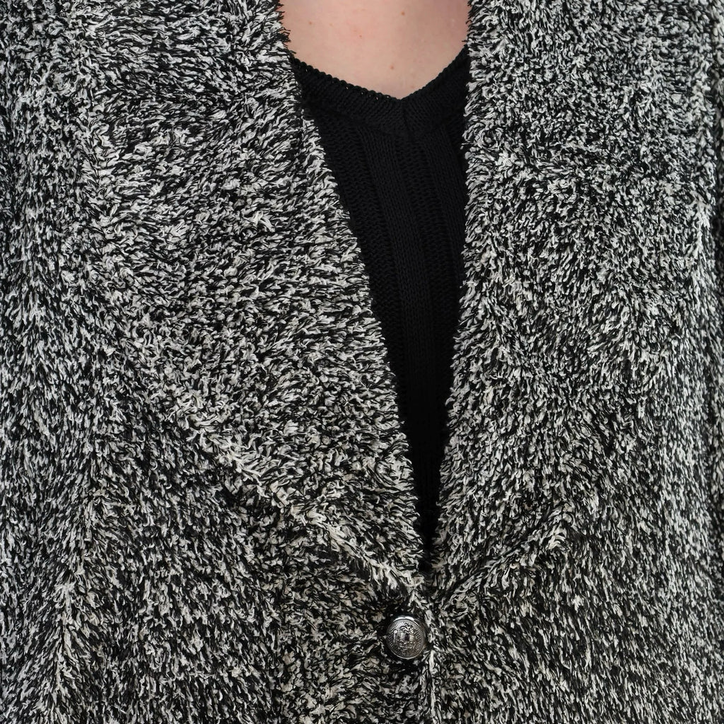 AKH Fashion 7164 Manteau, Noir et blanc