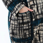 AKH Fashion 7164 Manteau, Noir-Écru-Pétrole