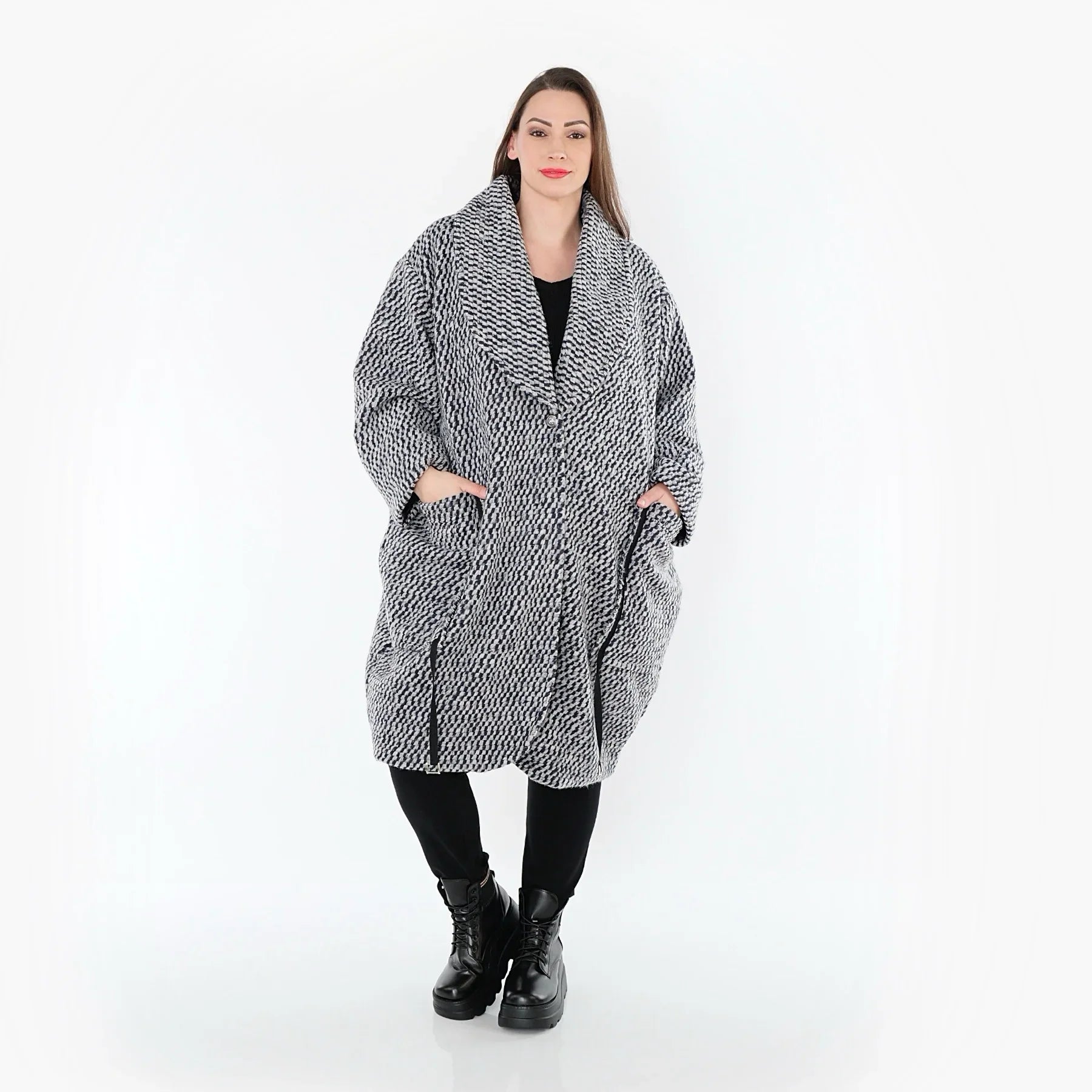 AKH Fashion 7164 Manteau, gris-bleu