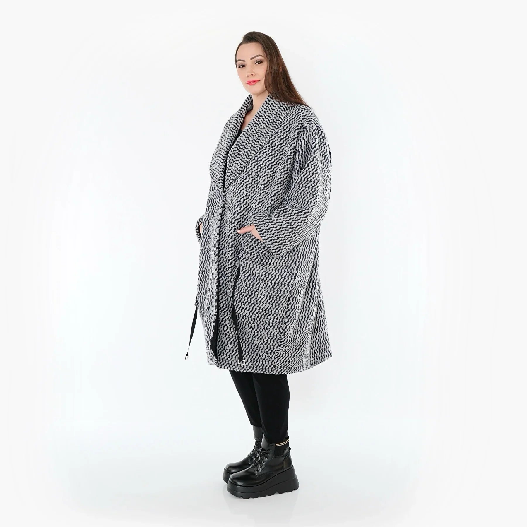 AKH Fashion 7164 Manteau, gris-bleu