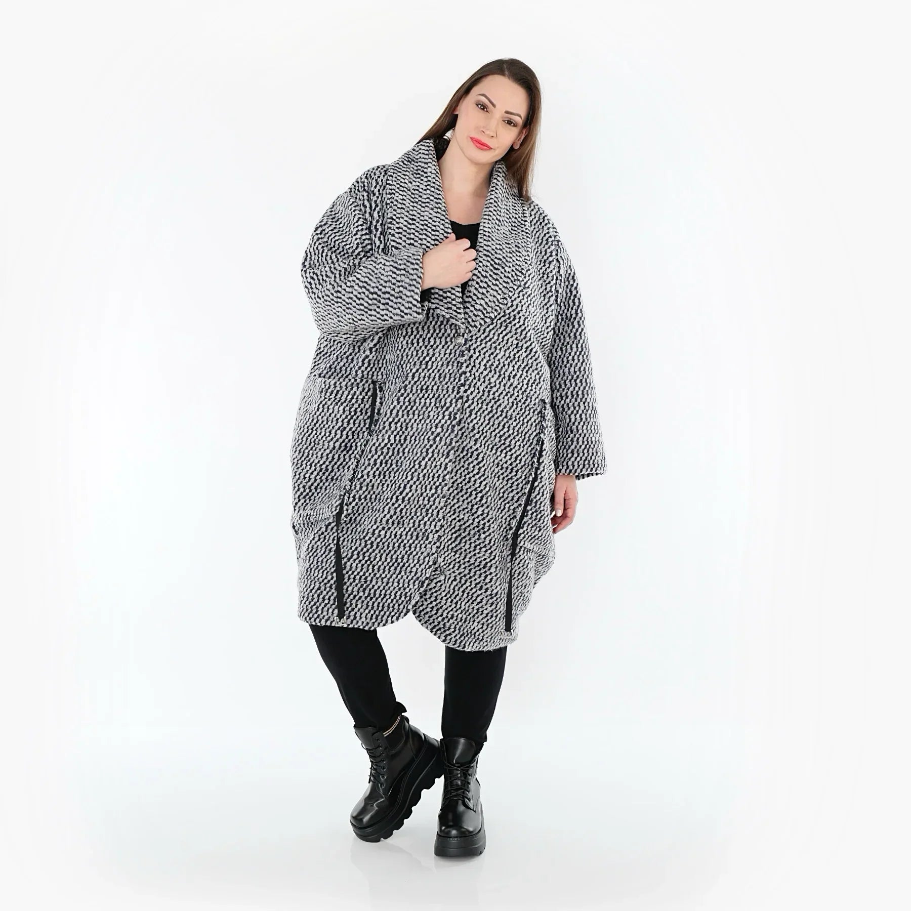 AKH Fashion 7164 Manteau, gris-bleu