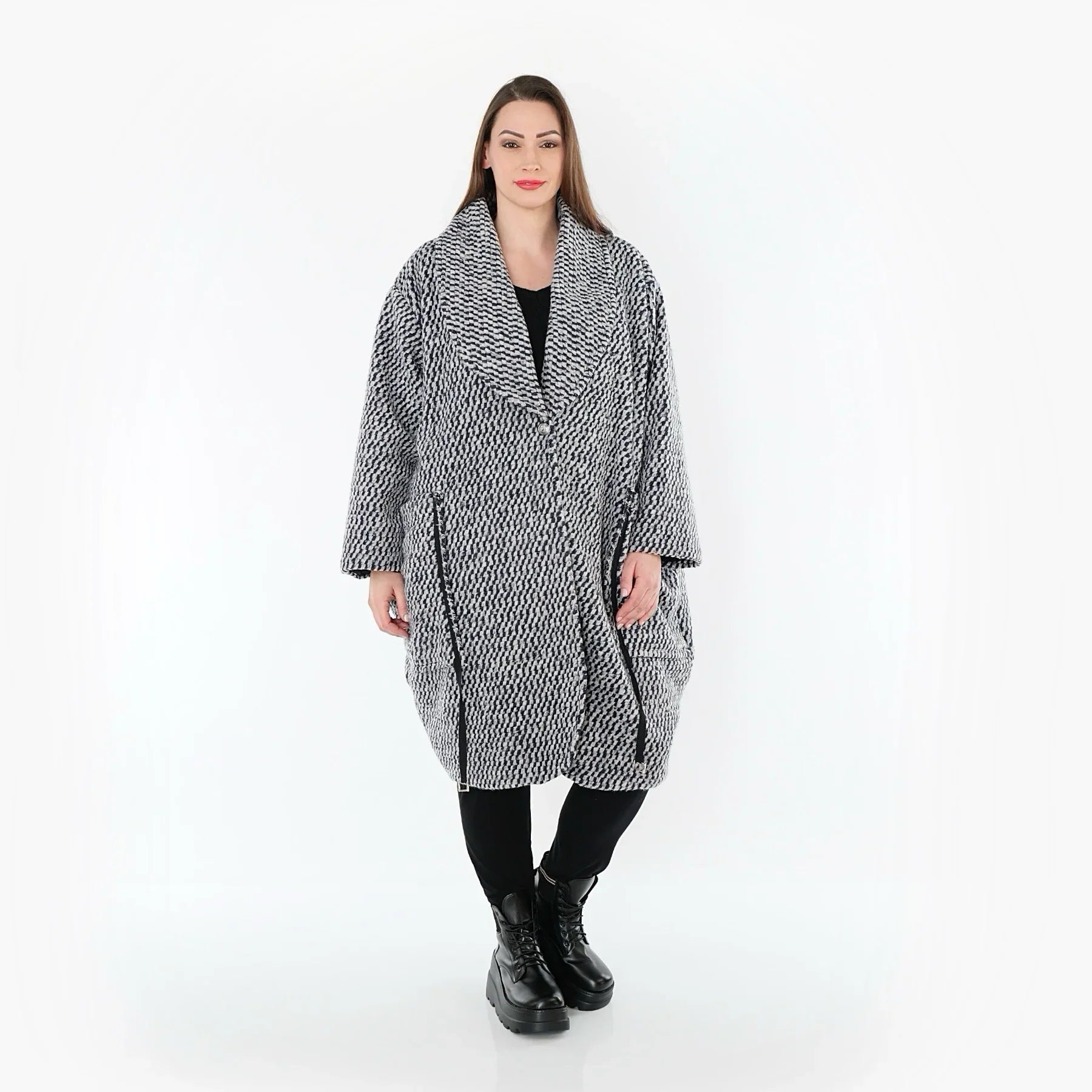 AKH Fashion 7164 Manteau, gris-bleu
