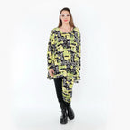 AKH Fashion 593 Big Shirt, jaune-multicolore