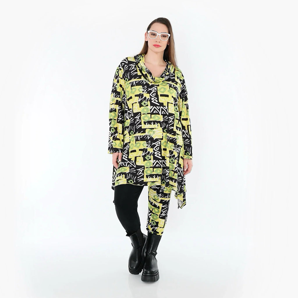 AKH Fashion 3371 Grand T-shirt, Jaune-Multi
