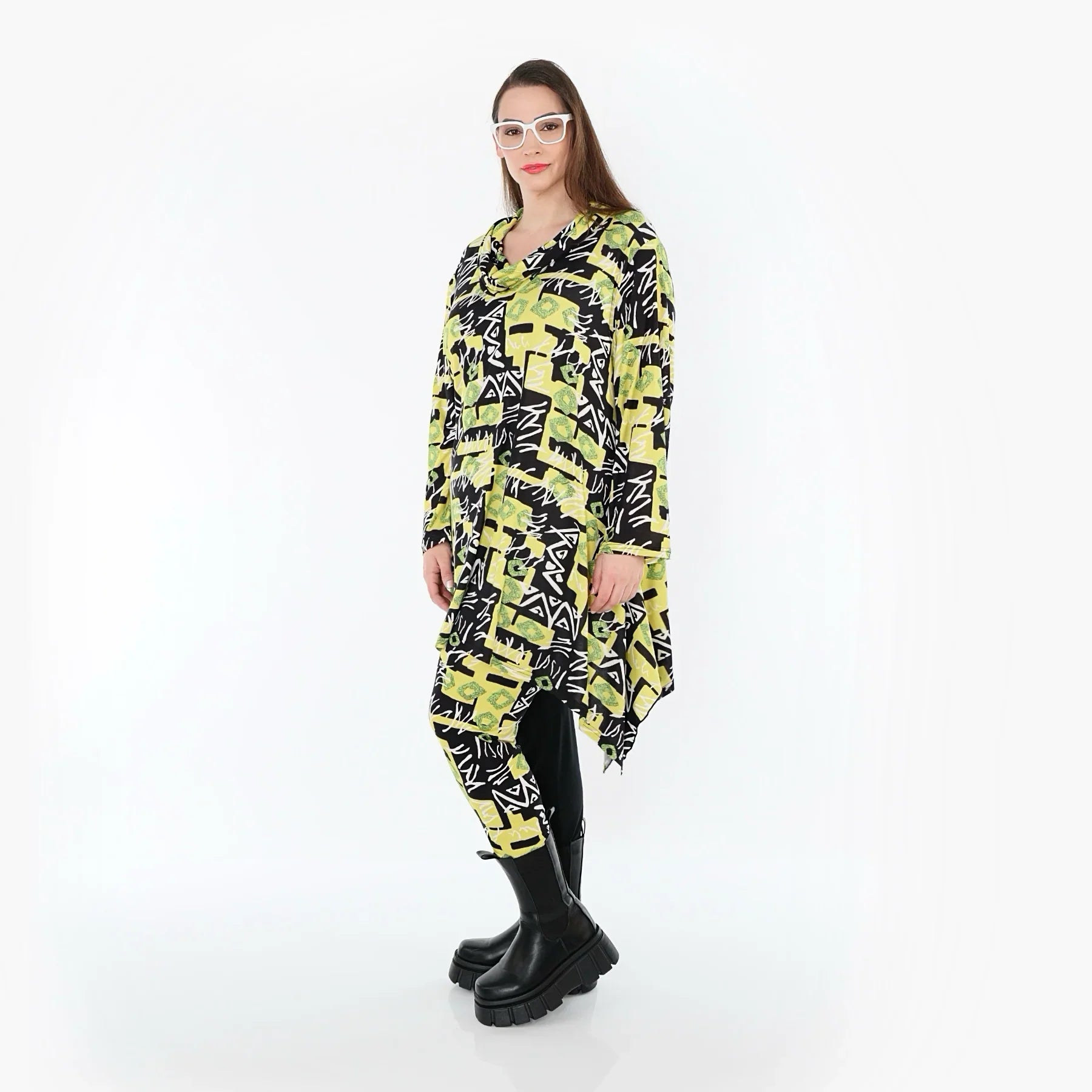 AKH Fashion 3371 Grand T-shirt, Jaune-Multi