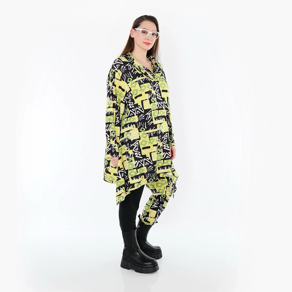 AKH Fashion 3371 Grand T-shirt, Jaune-Multi