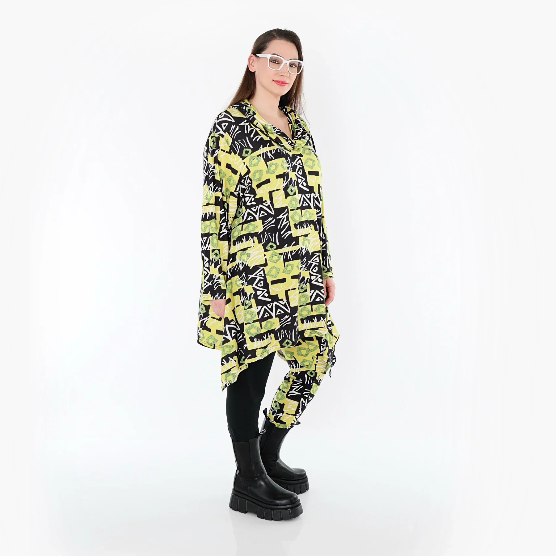AKH Fashion 3371 Grand T-shirt, Jaune-Multi