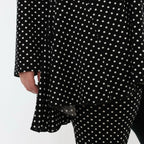 Chemise grande taille AKH Fashion 593, noire et blanche