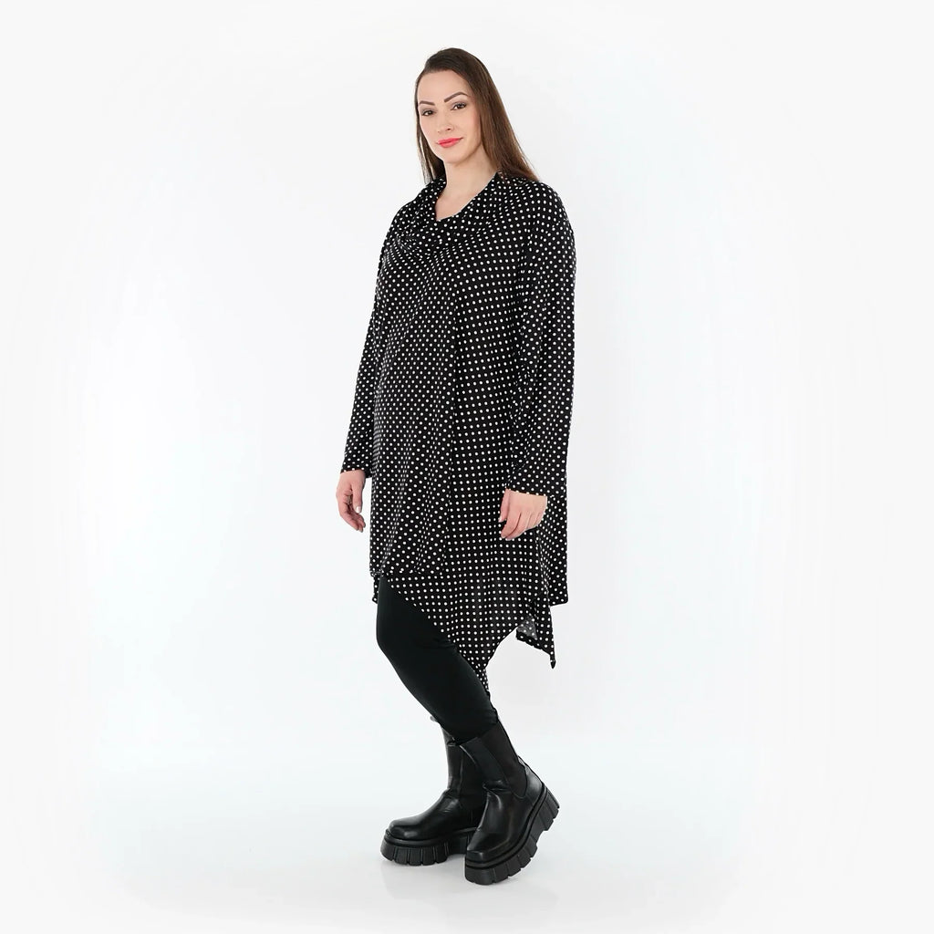 AKH Fashion 3371 Grand T-shirt, Noir-Blanc