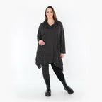 AKH Fashion 3371 Grand T-shirt, Noir-Blanc