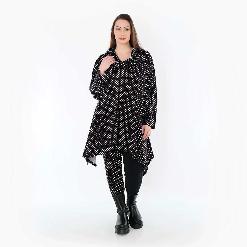AKH Fashion 3371 Grand T-shirt, Noir-Blanc