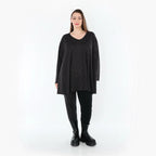 Chemise grande taille AKH Fashion 593, noire et blanche