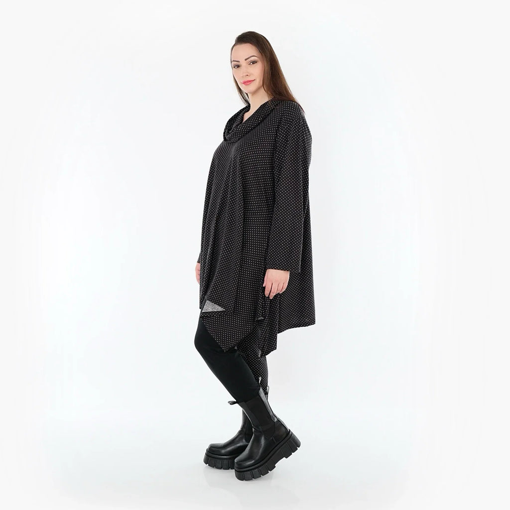 AKH Fashion 3371 Grand T-shirt, Noir-Blanc