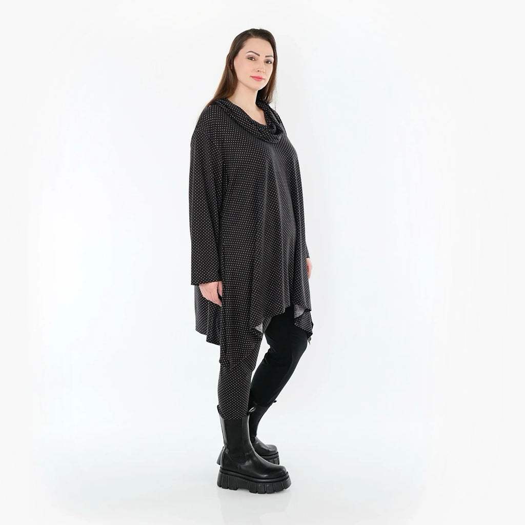 AKH Fashion 3371 Grand T-shirt, Noir-Blanc