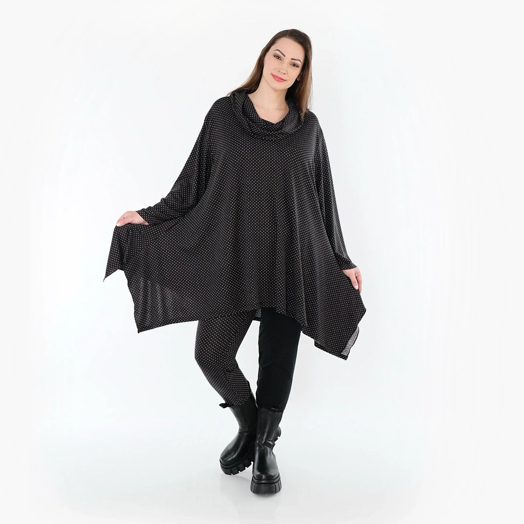 AKH Fashion 3371 Grand T-shirt, Noir-Blanc