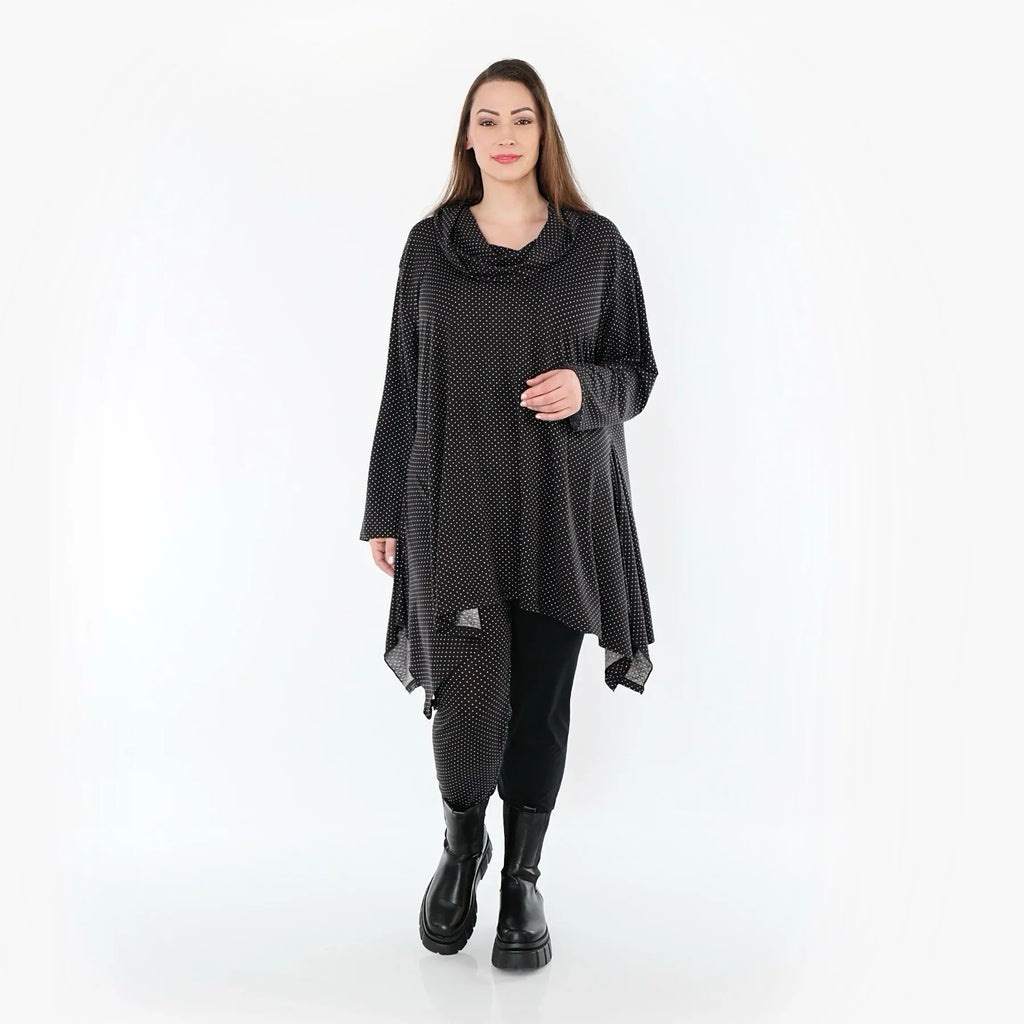 AKH Fashion 3371 Grand T-shirt, Noir-Blanc