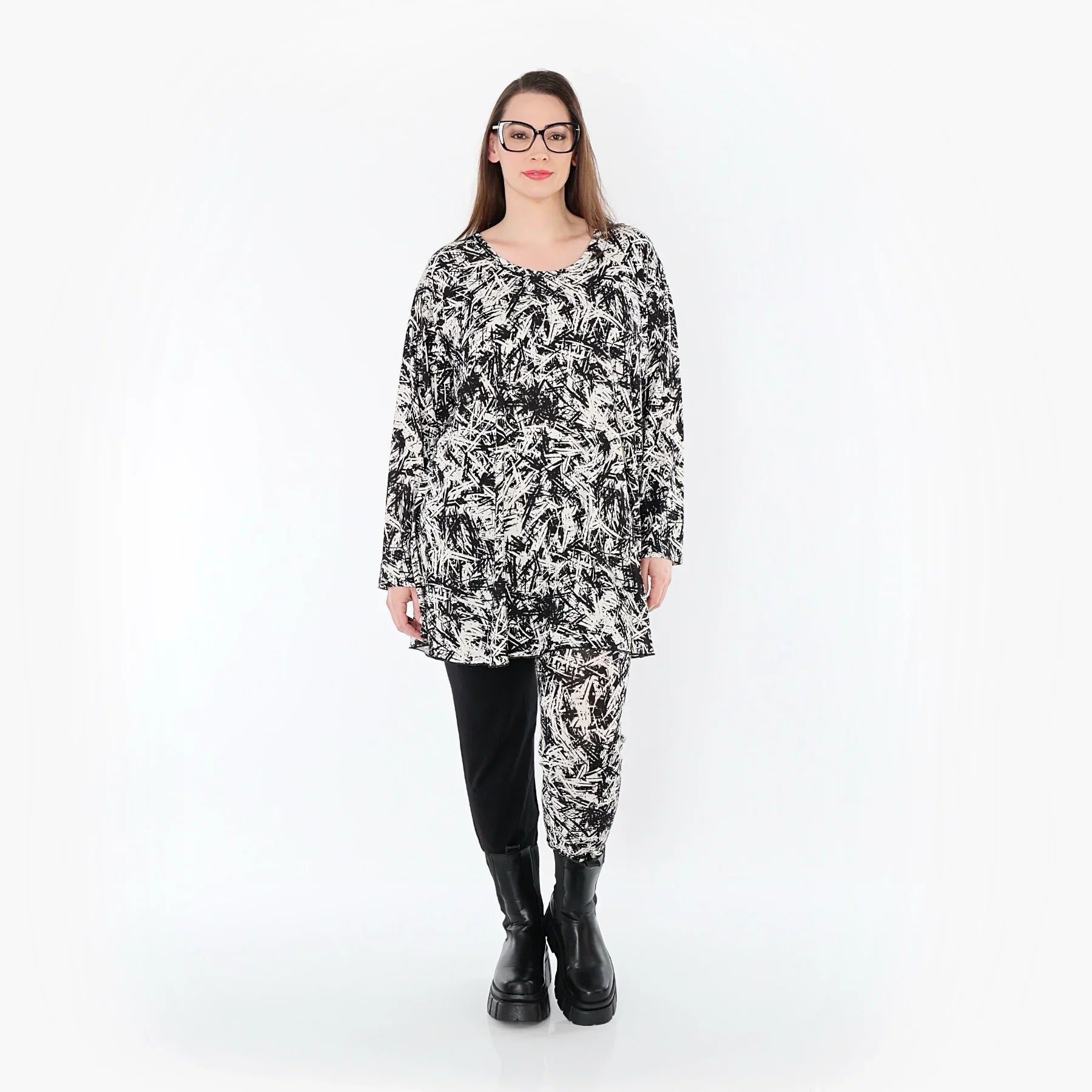 AKH Fashion 1892 Chemise, Noir-Blanc