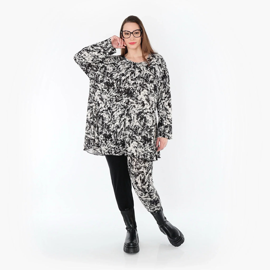 AKH Fashion 1892 Chemise, Noir-Blanc