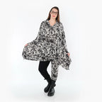 AKH Fashion 3371 Grand T-shirt, Noir-Blanc