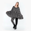 Chemise grande taille AKH Fashion 593, noire et blanche