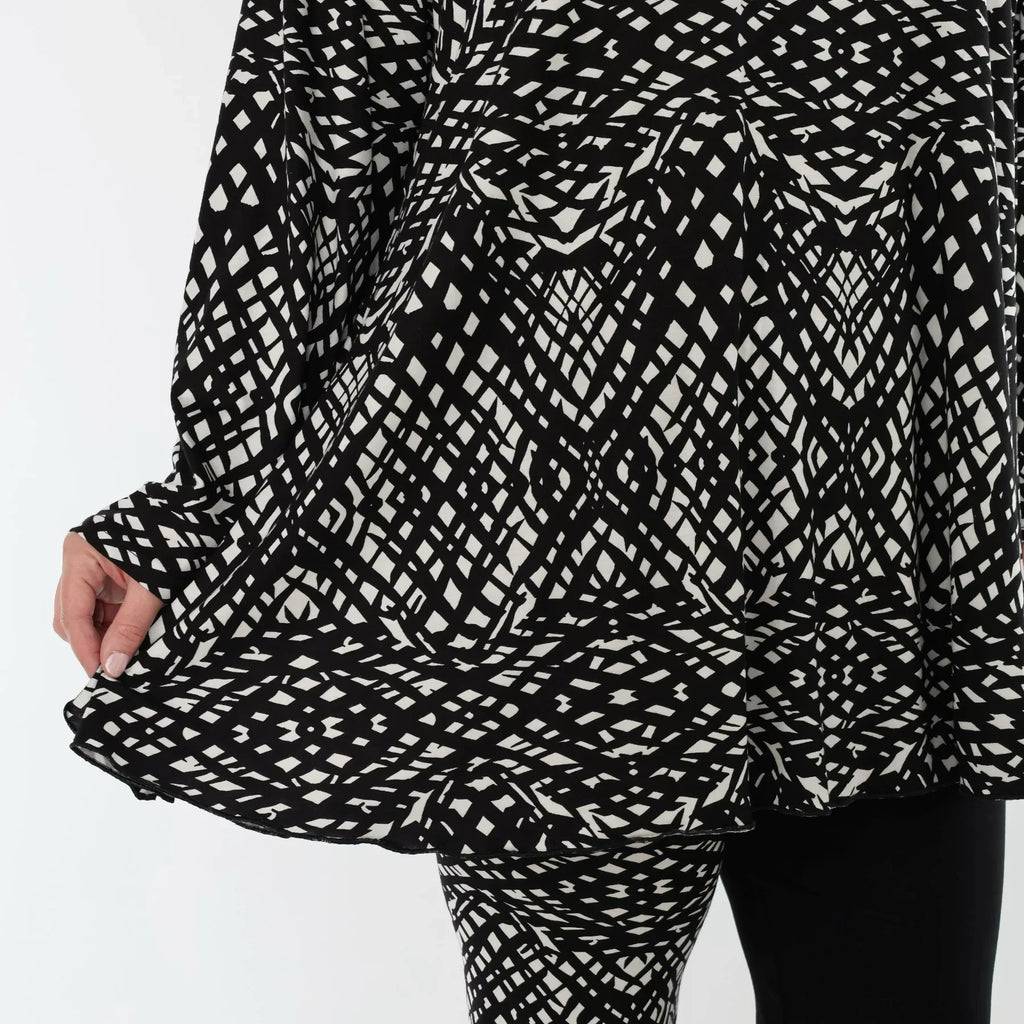 AKH Fashion 1892 Chemise, Noir et Blanc