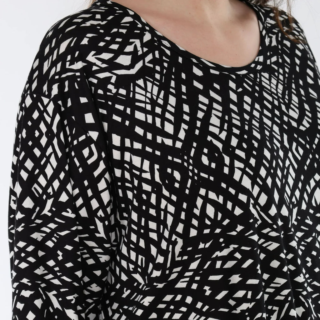 AKH Fashion 1892 Chemise, Noir et Blanc