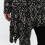 AKH Fashion 3371 Grand T-shirt, Noir-Blanc