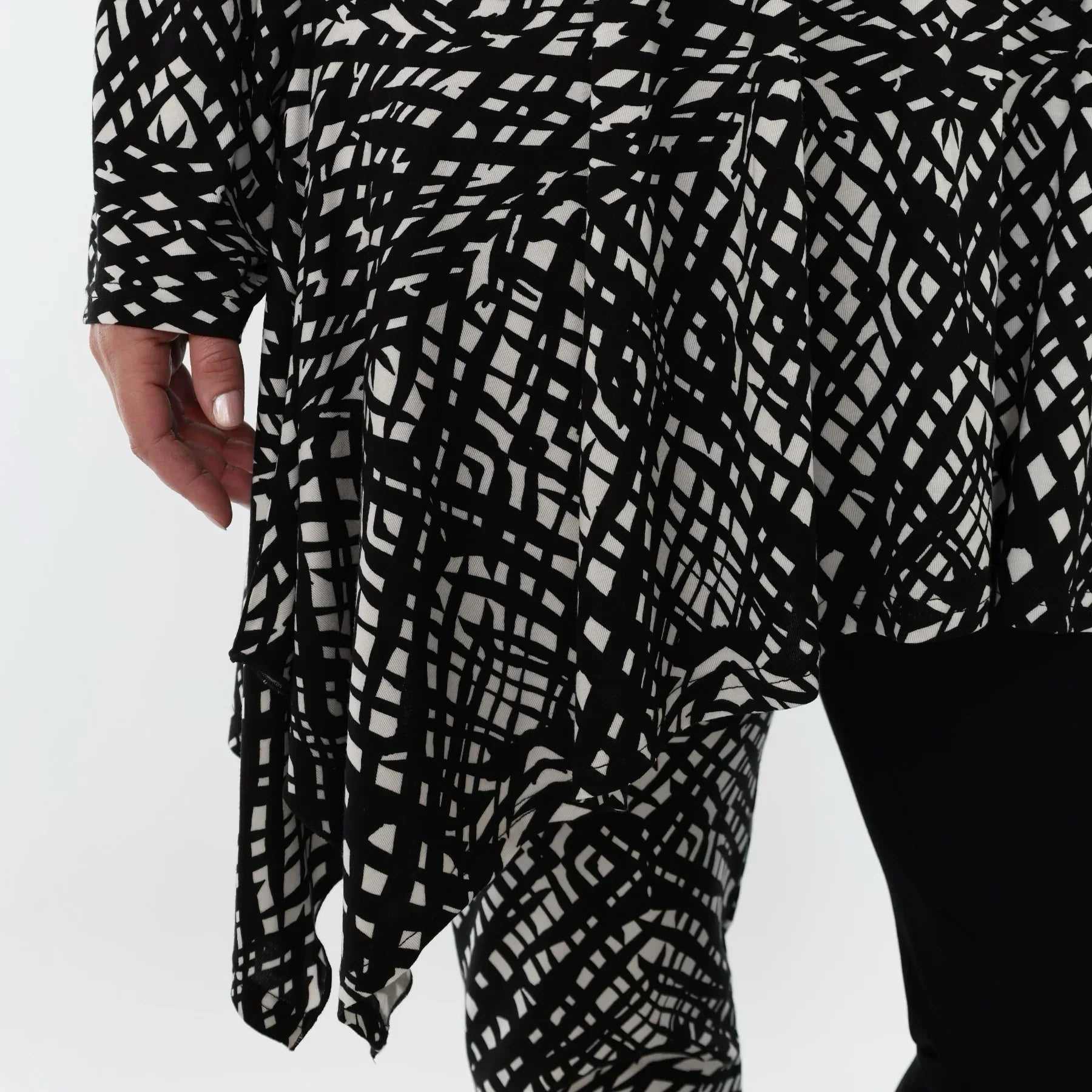 AKH Fashion 3371 Grand T-shirt, Noir-Blanc