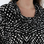 AKH Fashion 3371 Grand T-shirt, Noir-Blanc