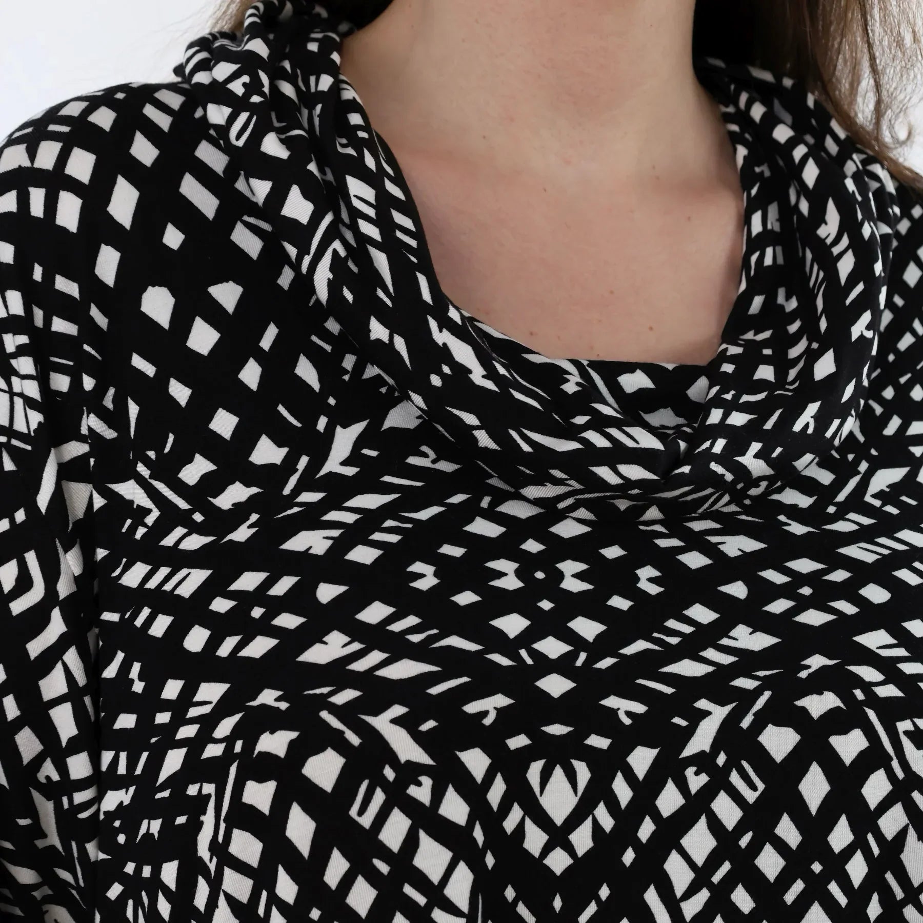 AKH Fashion 3371 Grand T-shirt, Noir-Blanc