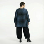 AKH Fashion 593 Big Shirt, bleu-noir