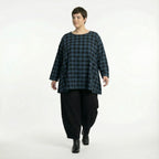 AKH Fashion 593 Big Shirt, bleu-noir