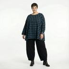 AKH Fashion 593 Big Shirt, bleu-noir