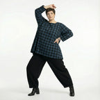 AKH Fashion 593 Big Shirt, bleu-noir