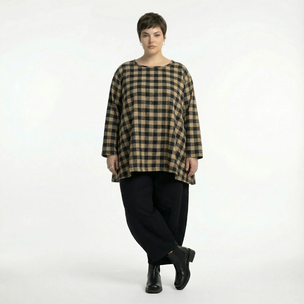 AKH Fashion 593 Grand T-shirt, sable-noir
