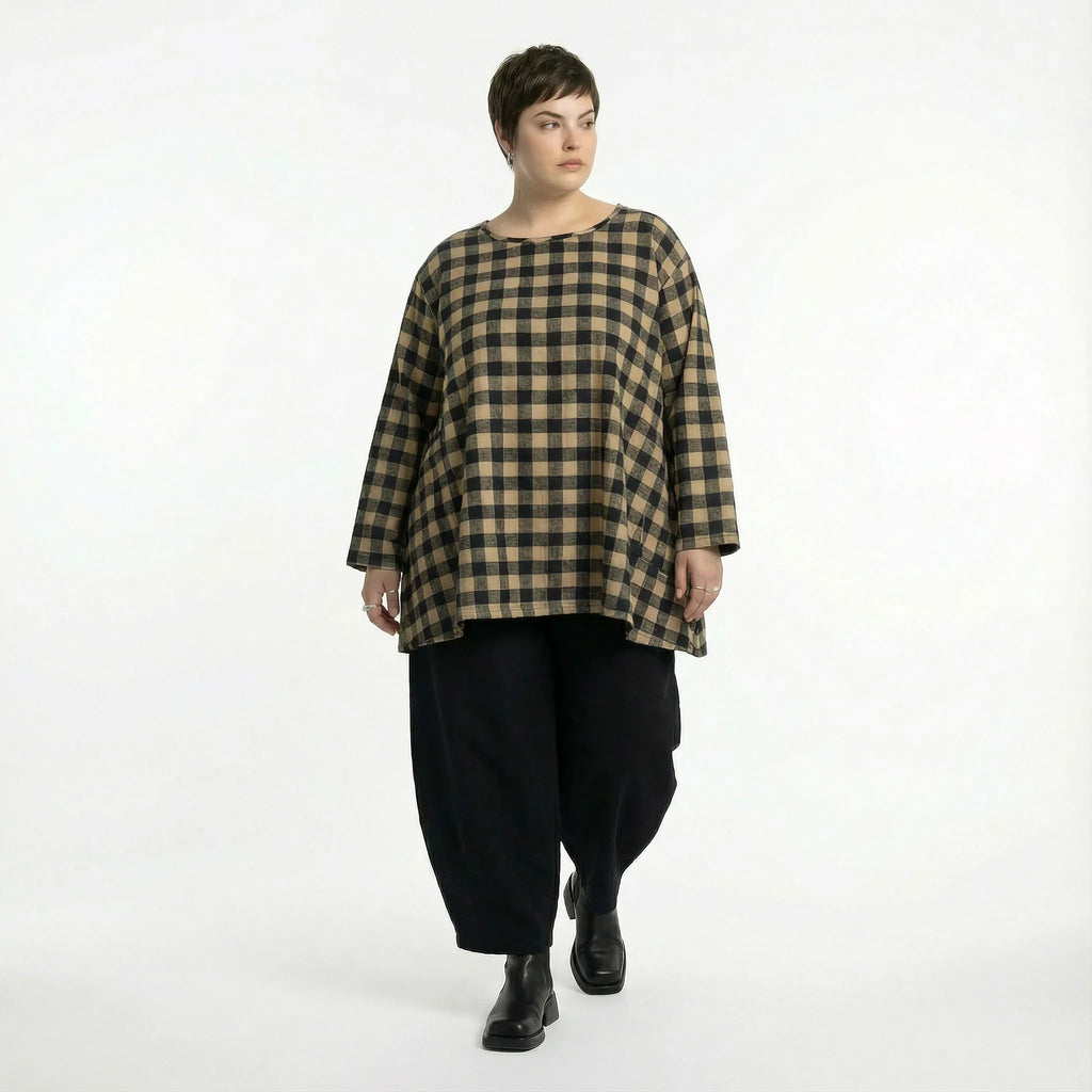 AKH Fashion 593 Grand T-shirt, sable-noir