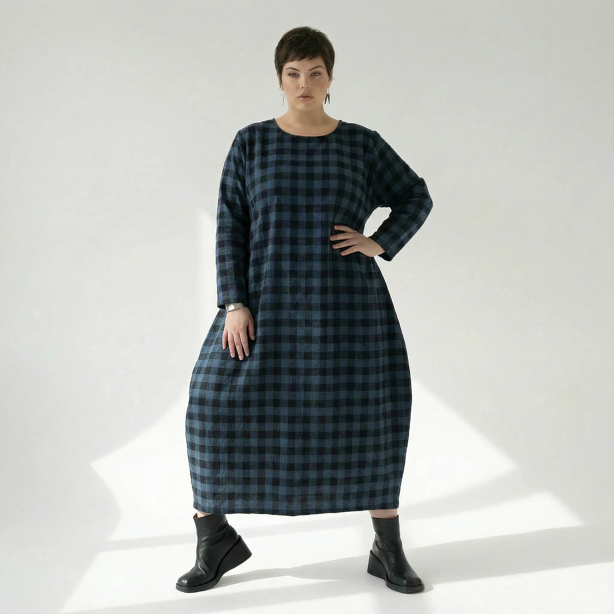 AKH Fashion 1926 Dress, Blue-Black