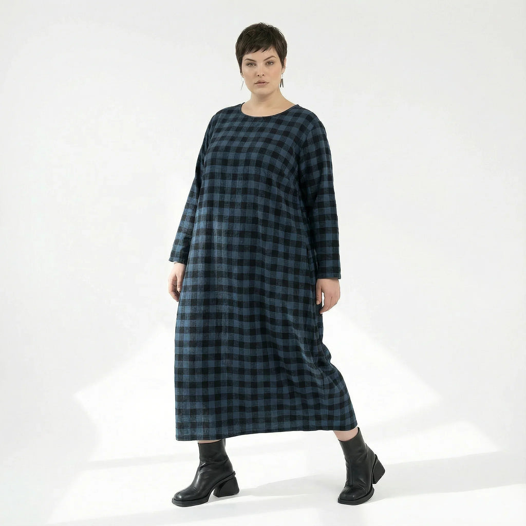 AKH Fashion 1926 Dress, Blue-Black