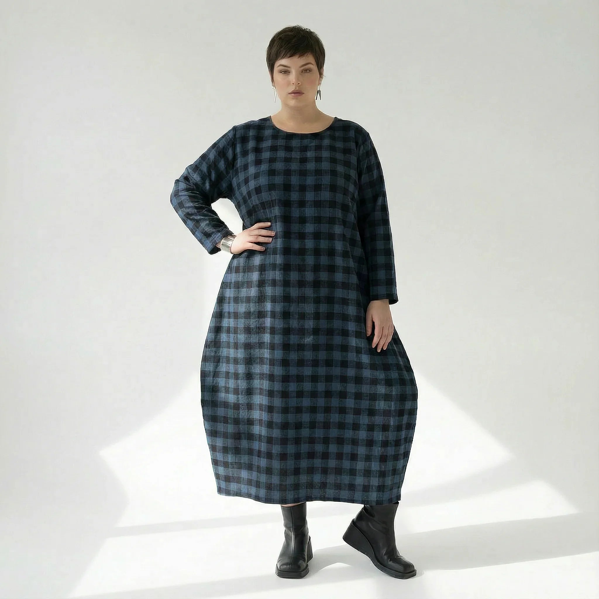 AKH Fashion 1926 Dress, Blue-Black