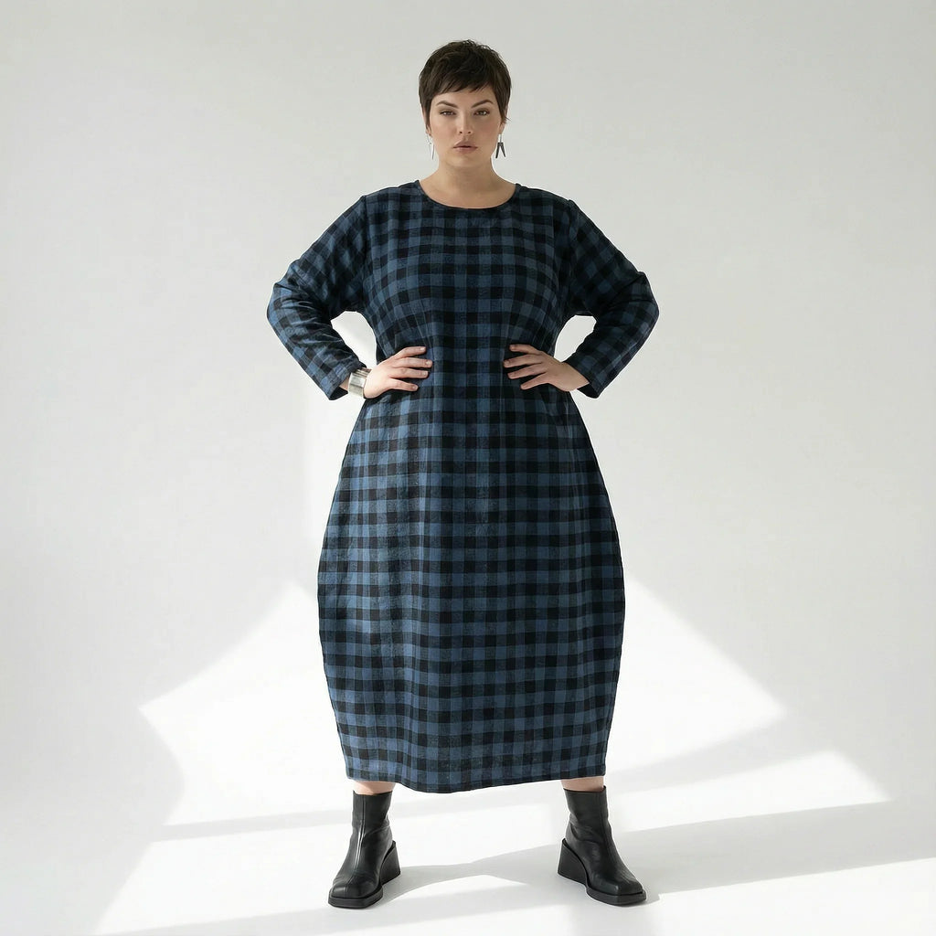 AKH Fashion 1926 Dress, Blue-Black