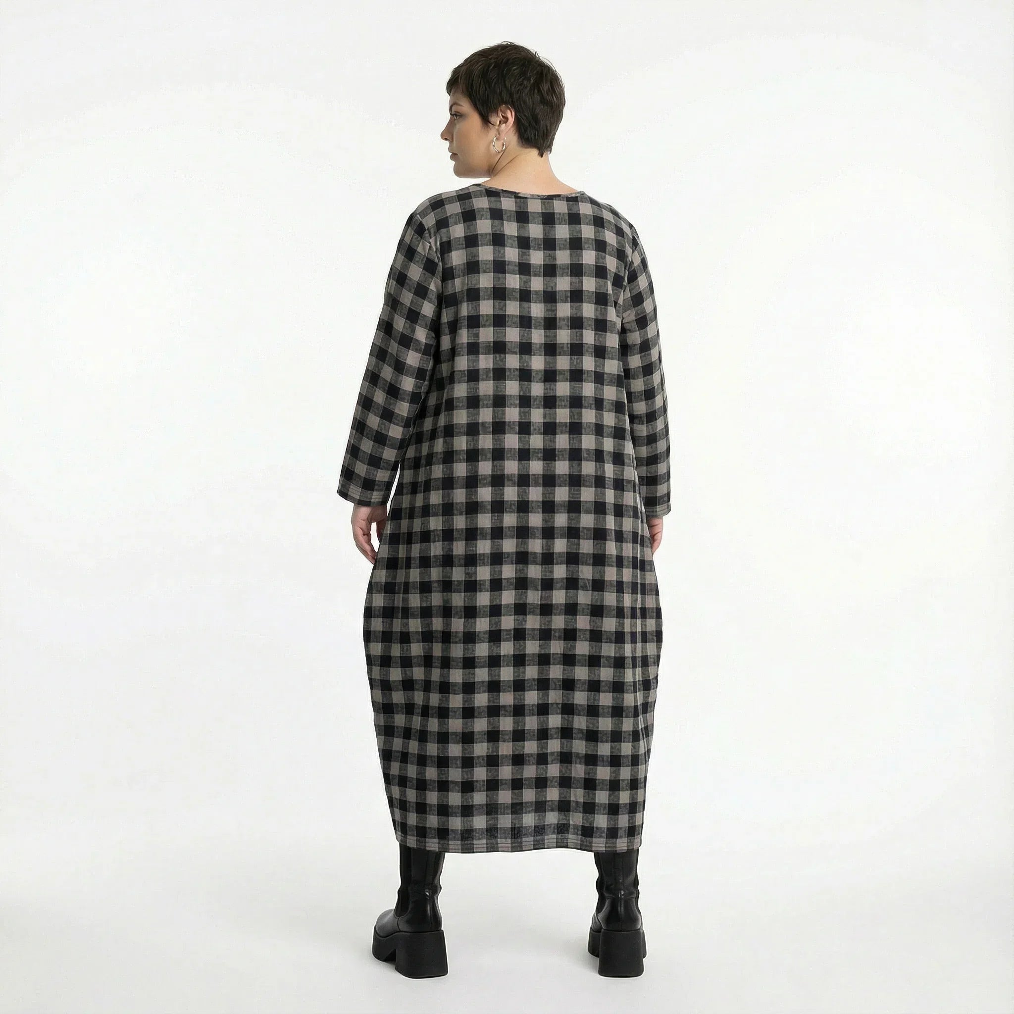 AKH Fashion 1926 Dress, Grey-Black