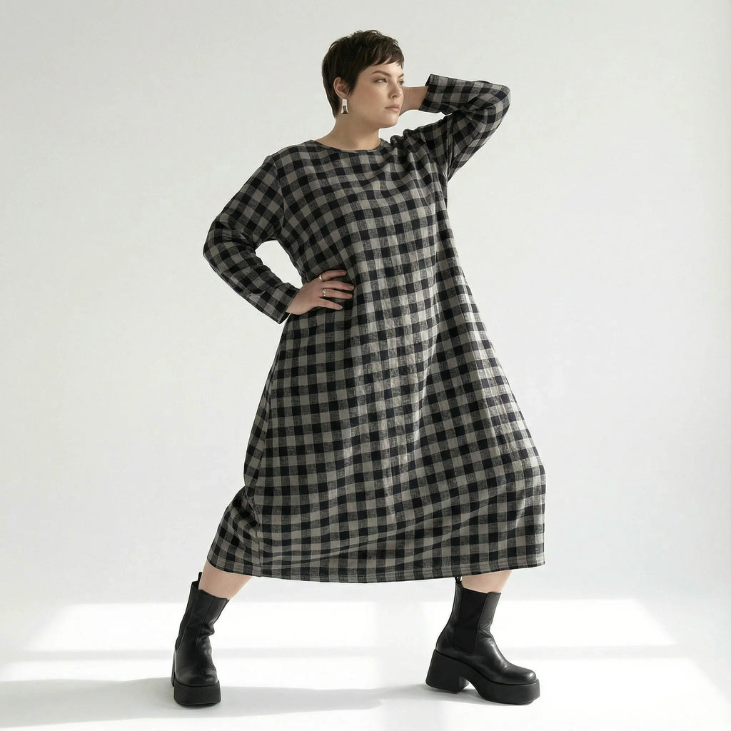 AKH Fashion 1926 Robe, gris-noir