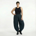 AKH Fashion 8069 Pantalon, Bleu-Noir