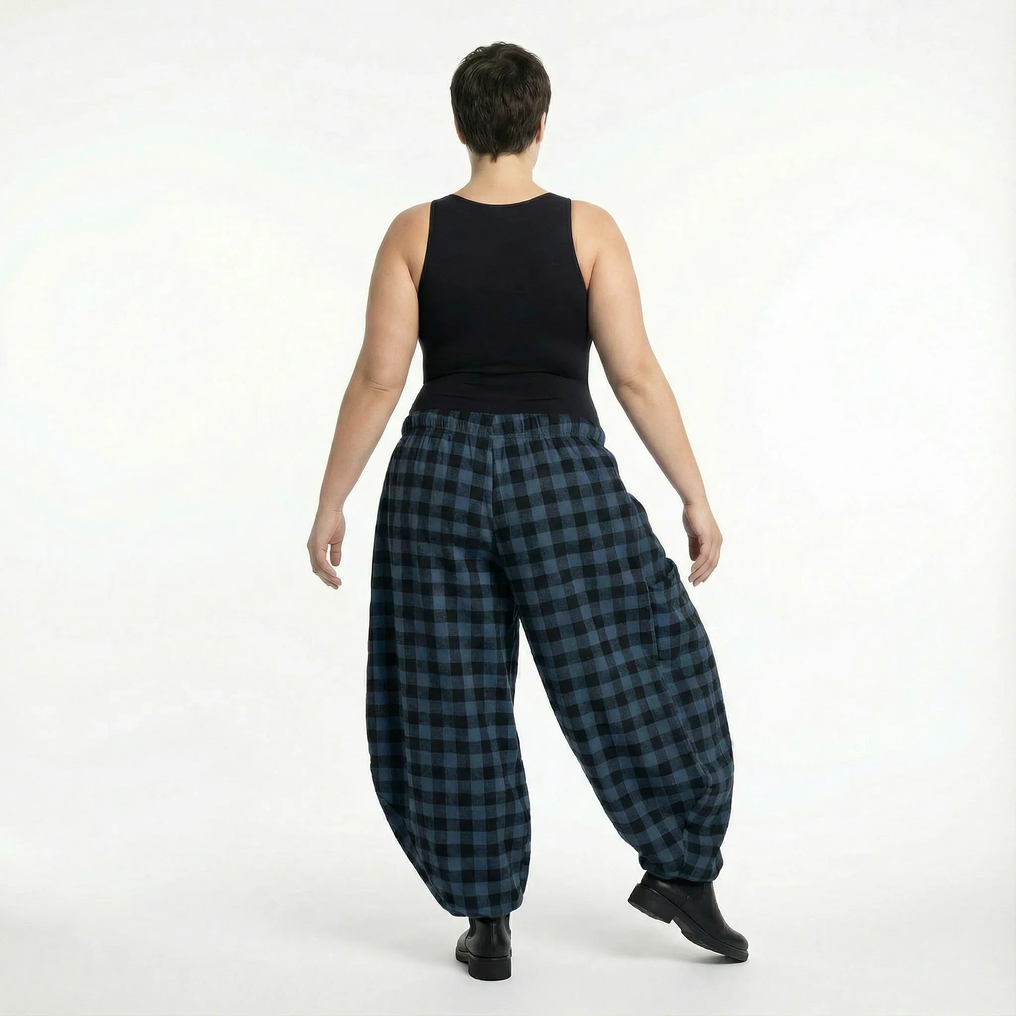 AKH Fashion 8069 Trousers, Blue-Black