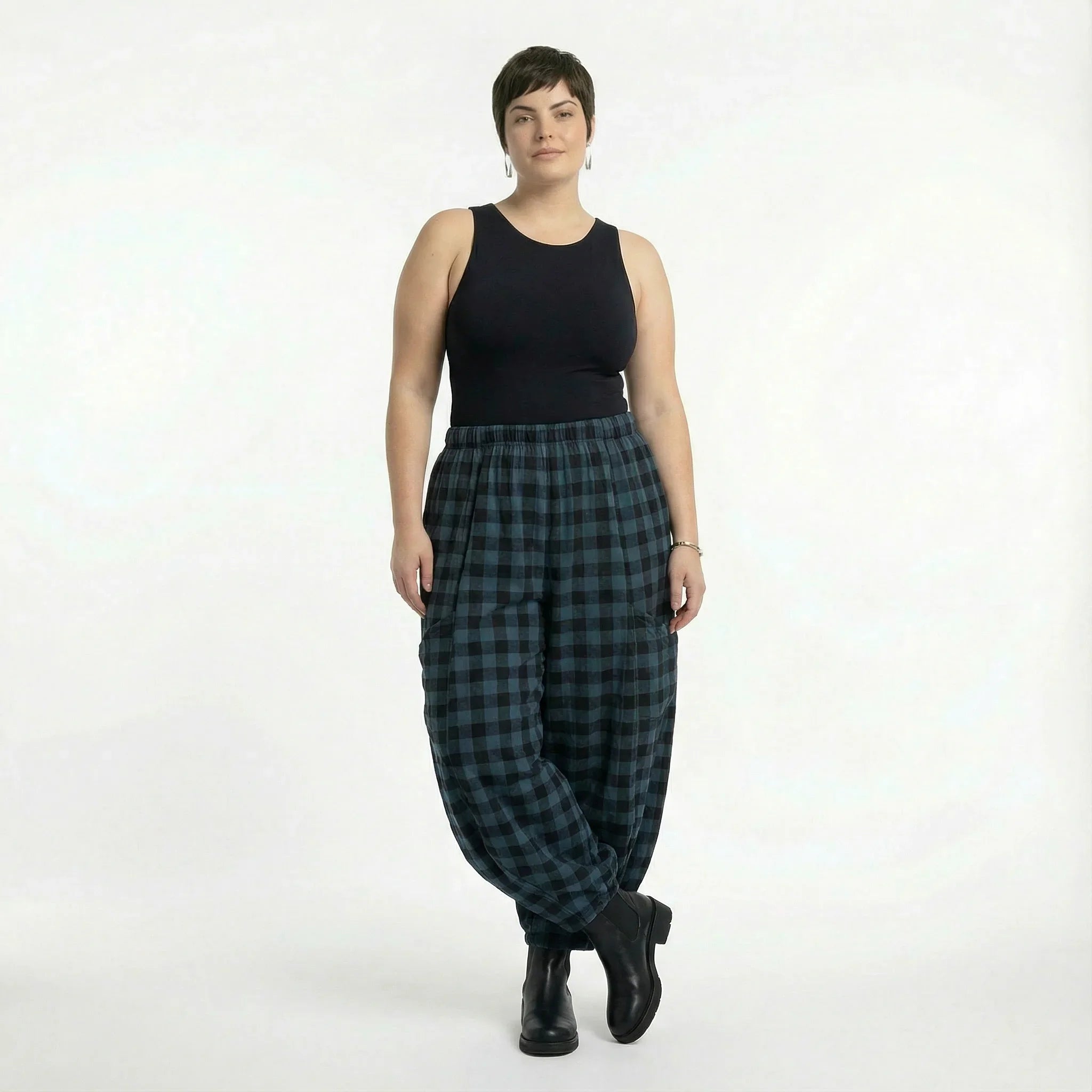 AKH Fashion 8069 Trousers, Blue-Black